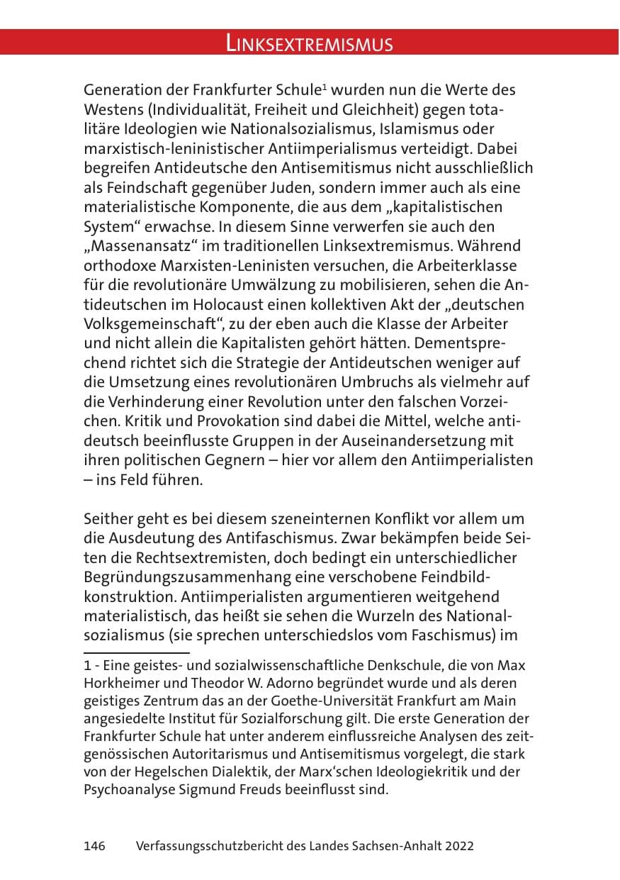 Seite 148 des Verfassungsschutzbericht 2022 Sachsen-Anhalt