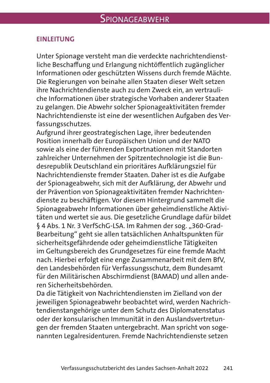Seite 243 des Verfassungsschutzbericht 2022 Sachsen-Anhalt