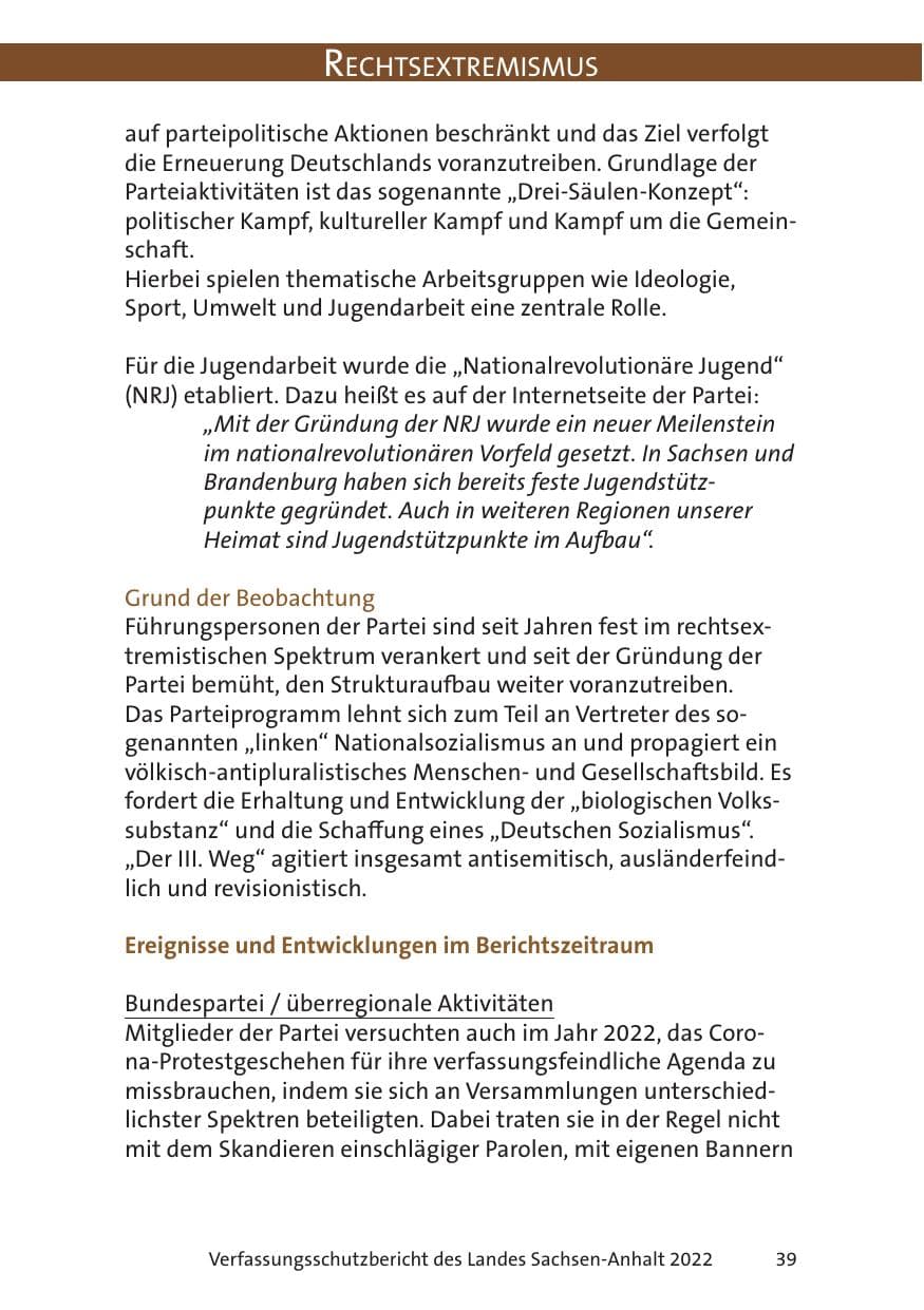 Seite 41 des Verfassungsschutzbericht 2022 Sachsen-Anhalt