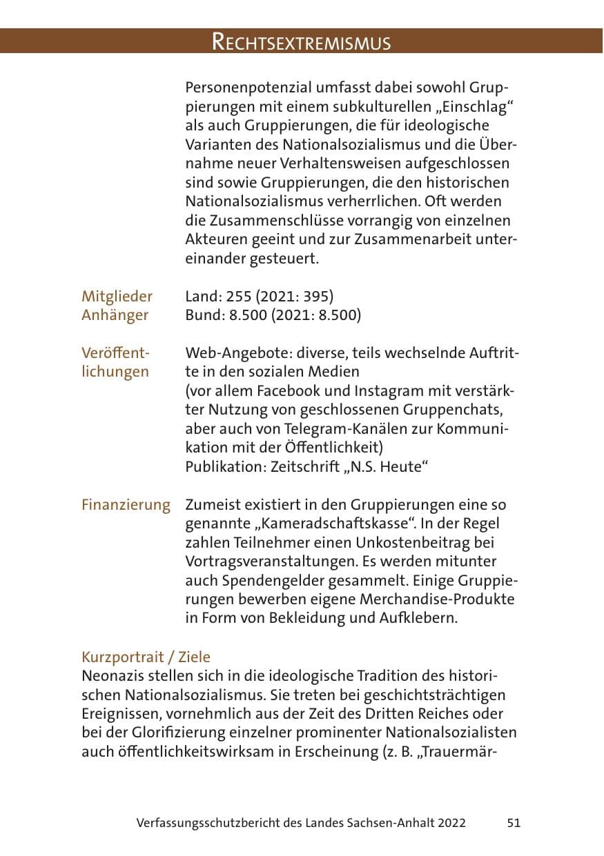 Seite 53 des Verfassungsschutzbericht 2022 Sachsen-Anhalt