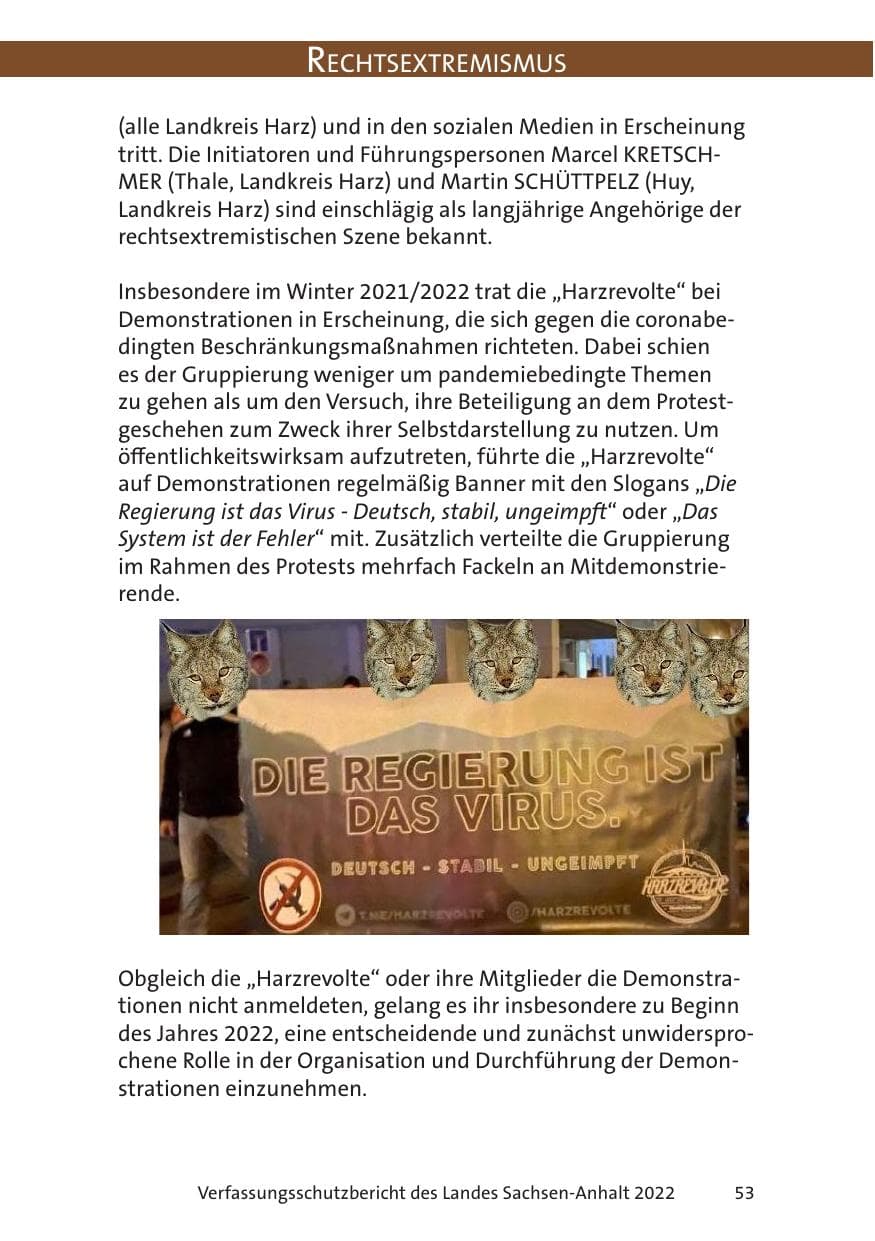 Seite 55 des Verfassungsschutzbericht 2022 Sachsen-Anhalt