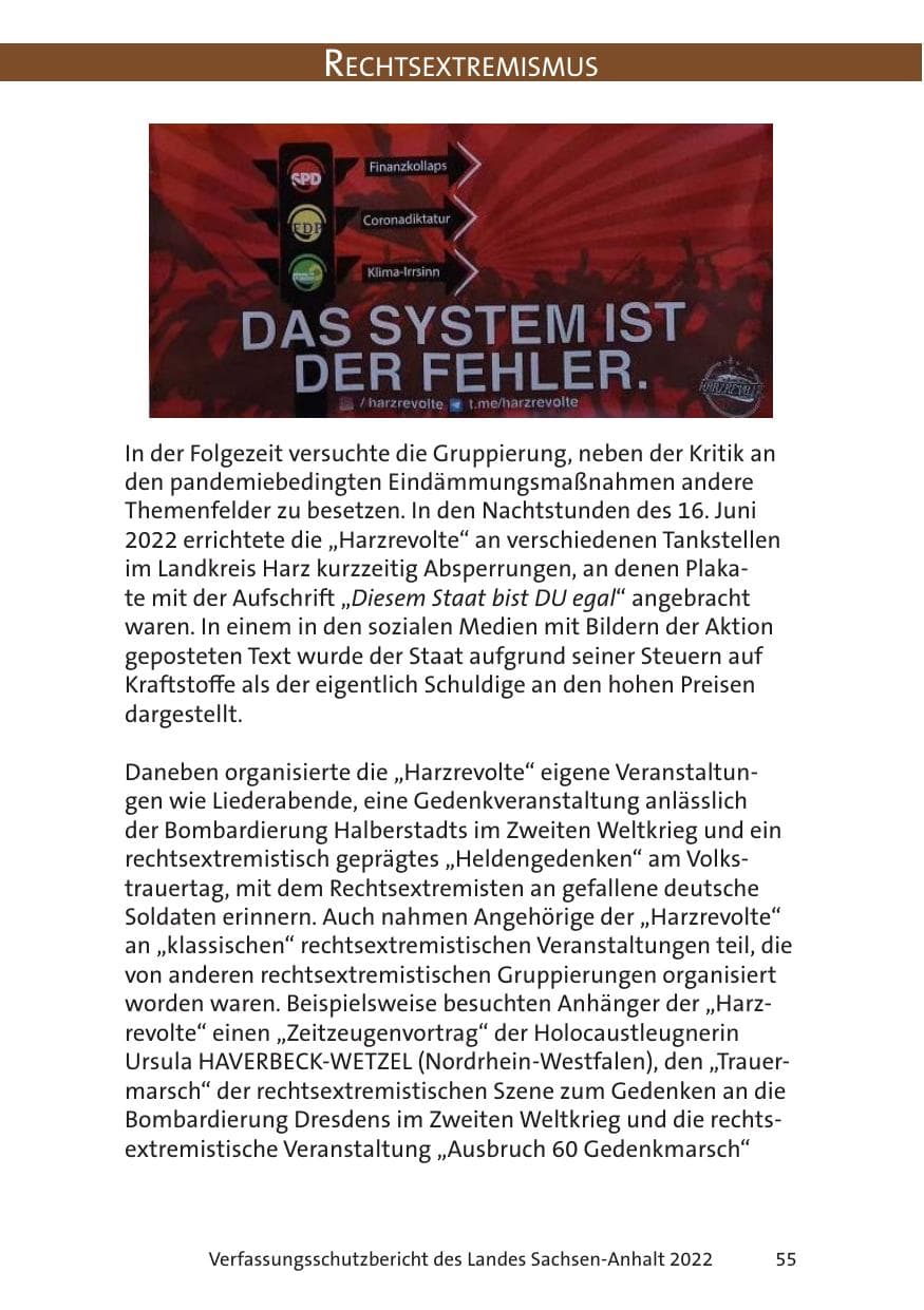 Seite 57 des Verfassungsschutzbericht 2022 Sachsen-Anhalt