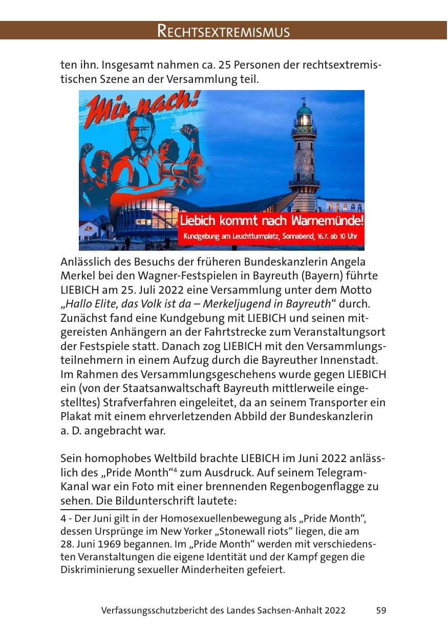 Seite 61 des Verfassungsschutzbericht 2022 Sachsen-Anhalt