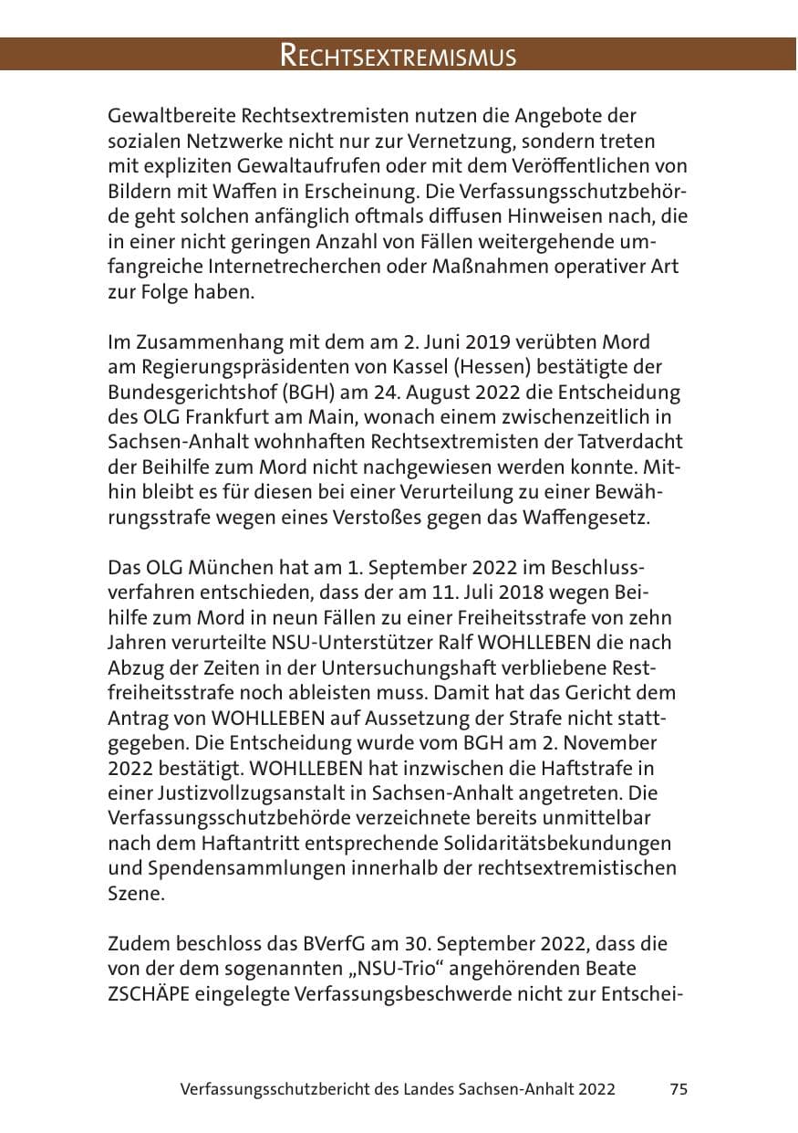 Seite 77 des Verfassungsschutzbericht 2022 Sachsen-Anhalt