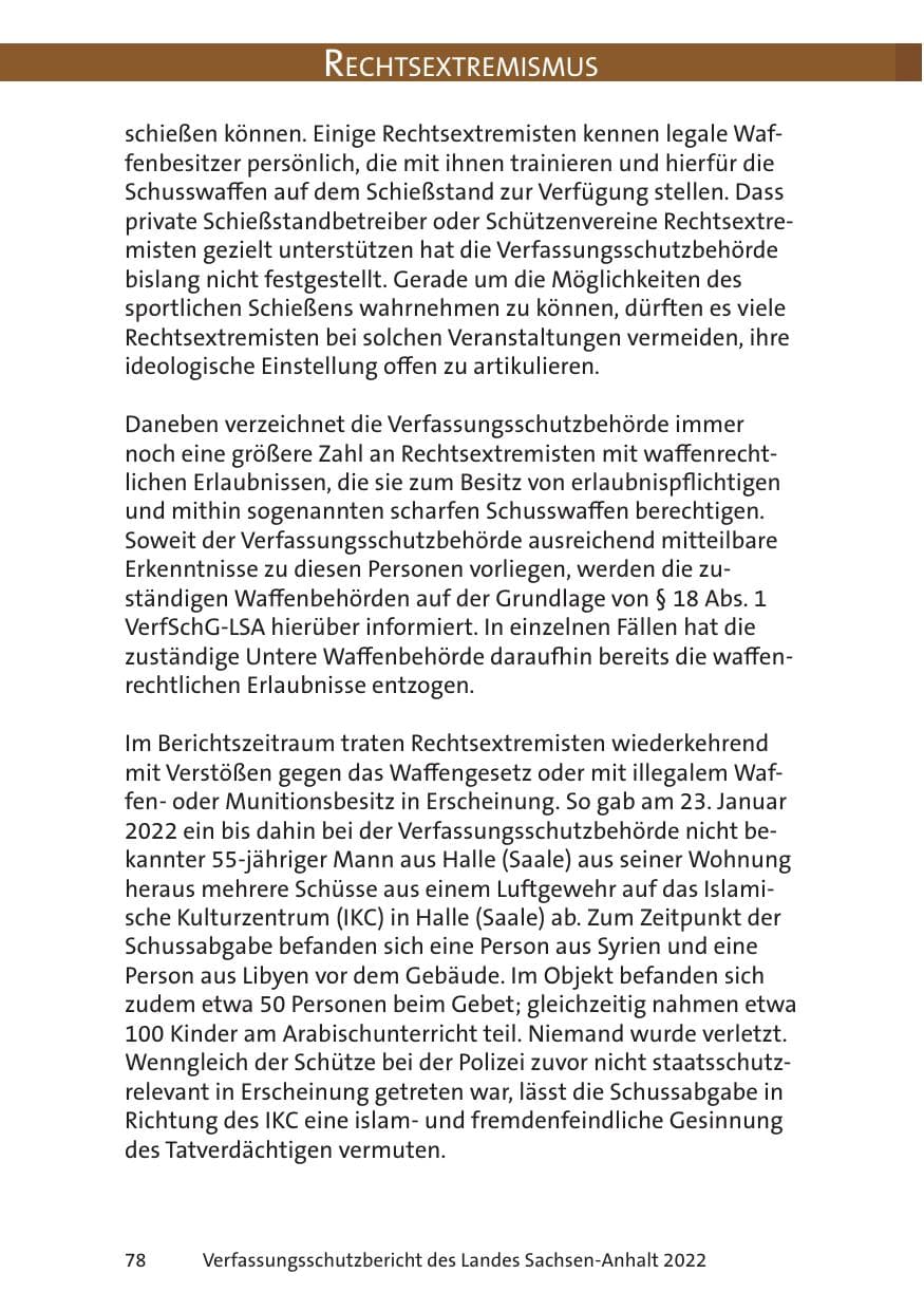Seite 80 des Verfassungsschutzbericht 2022 Sachsen-Anhalt