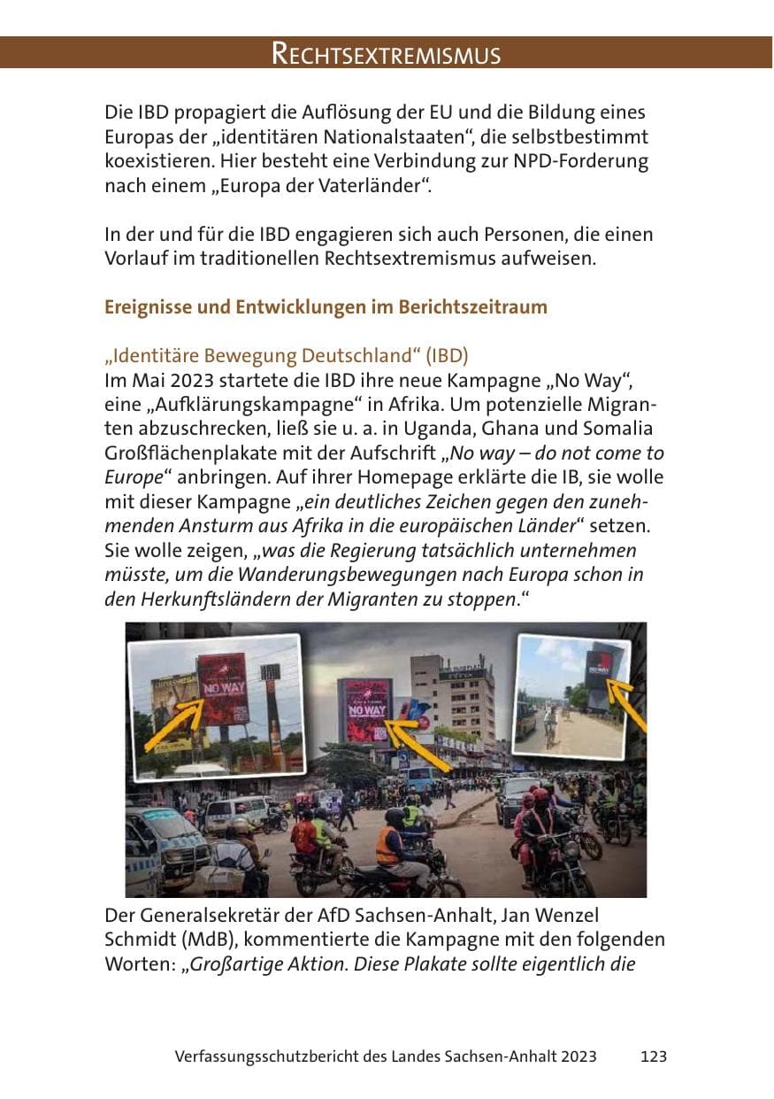 Seite 123 des Verfassungsschutzbericht 2023 Sachsen-Anhalt