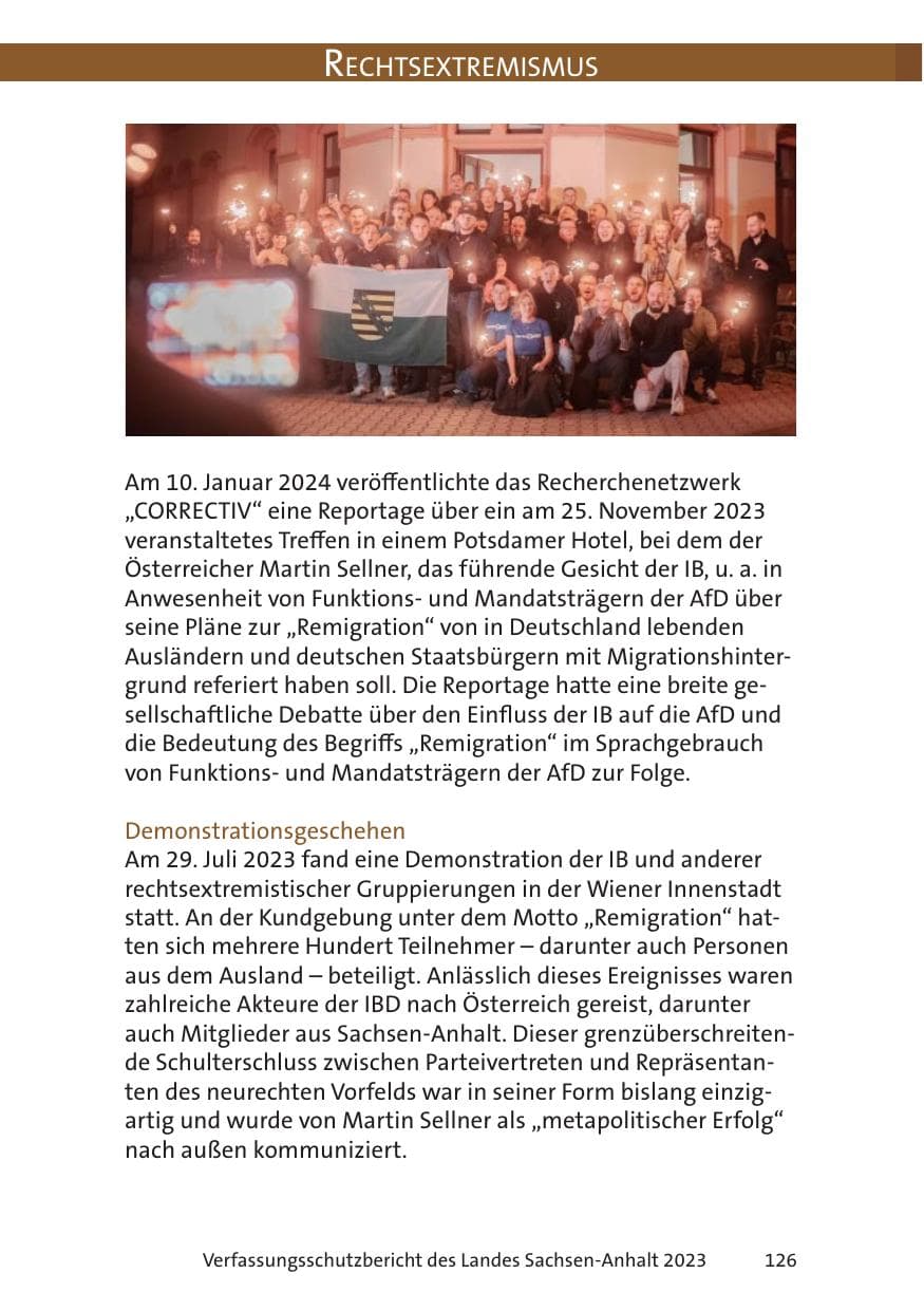 Seite 126 des Verfassungsschutzbericht 2023 Sachsen-Anhalt
