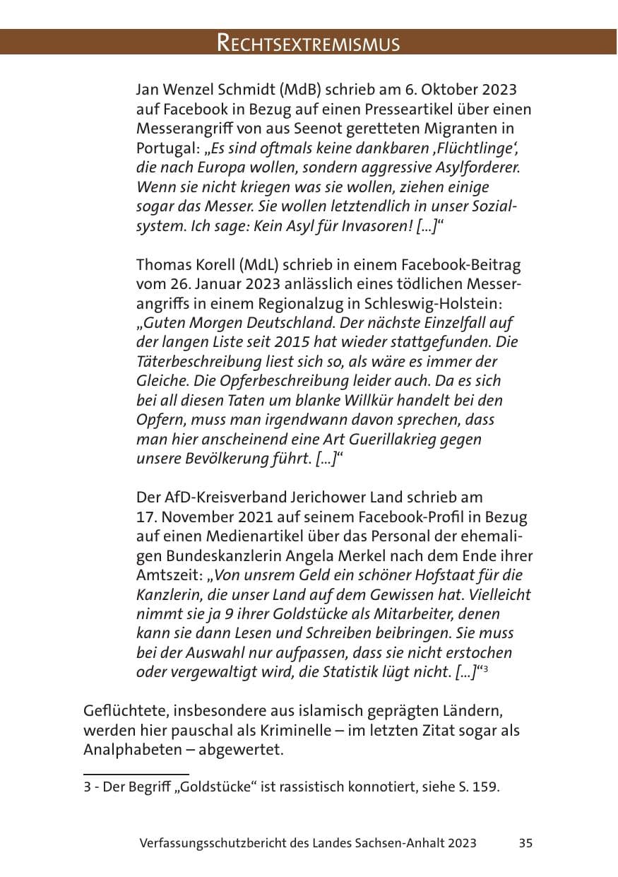 Seite 35 des Verfassungsschutzbericht 2023 Sachsen-Anhalt