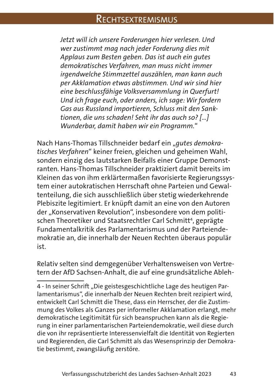 Seite 43 des Verfassungsschutzbericht 2023 Sachsen-Anhalt