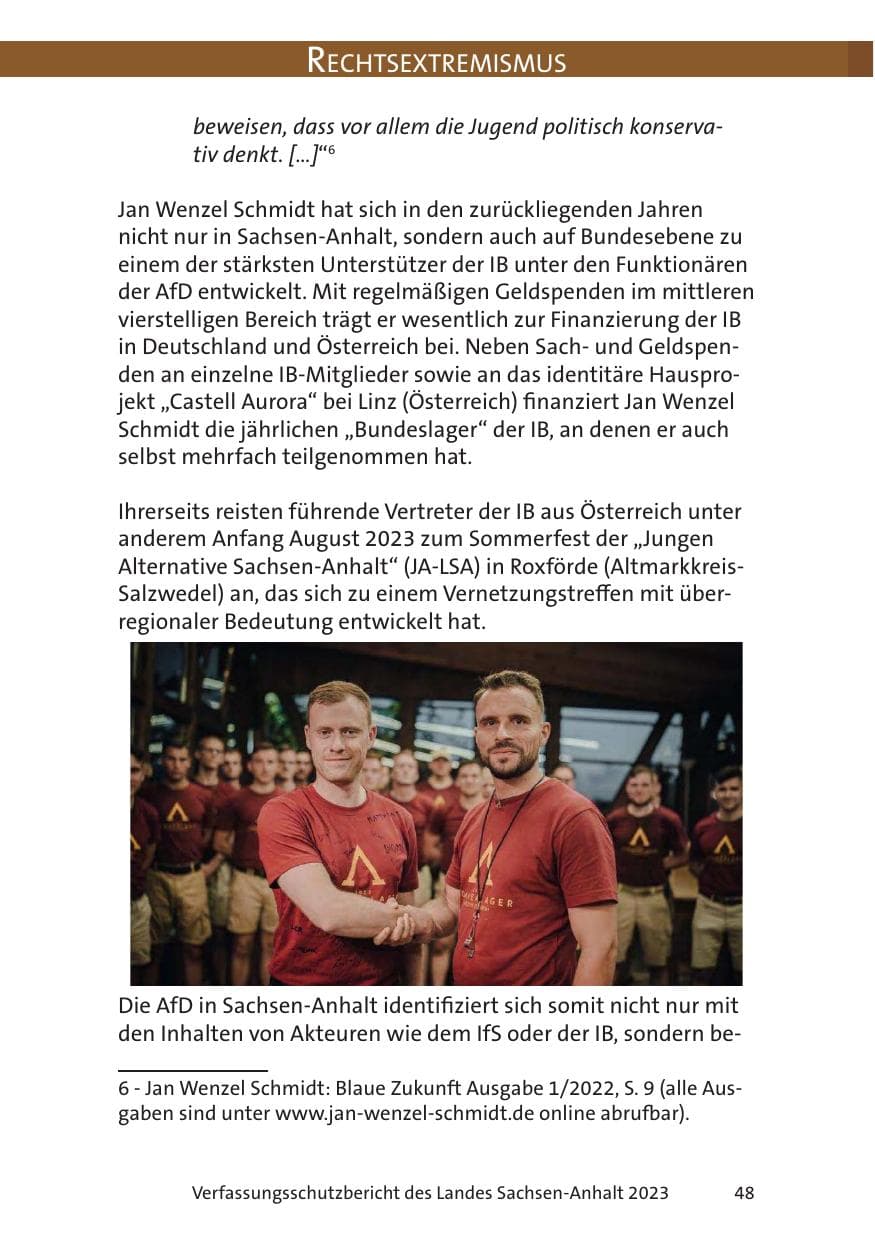 Seite 48 des Verfassungsschutzbericht 2023 Sachsen-Anhalt