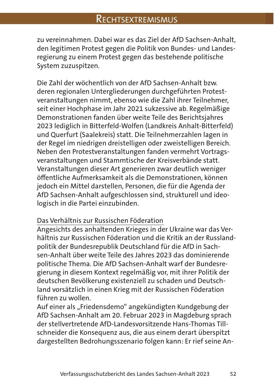 Seite 52 des Verfassungsschutzbericht 2023 Sachsen-Anhalt