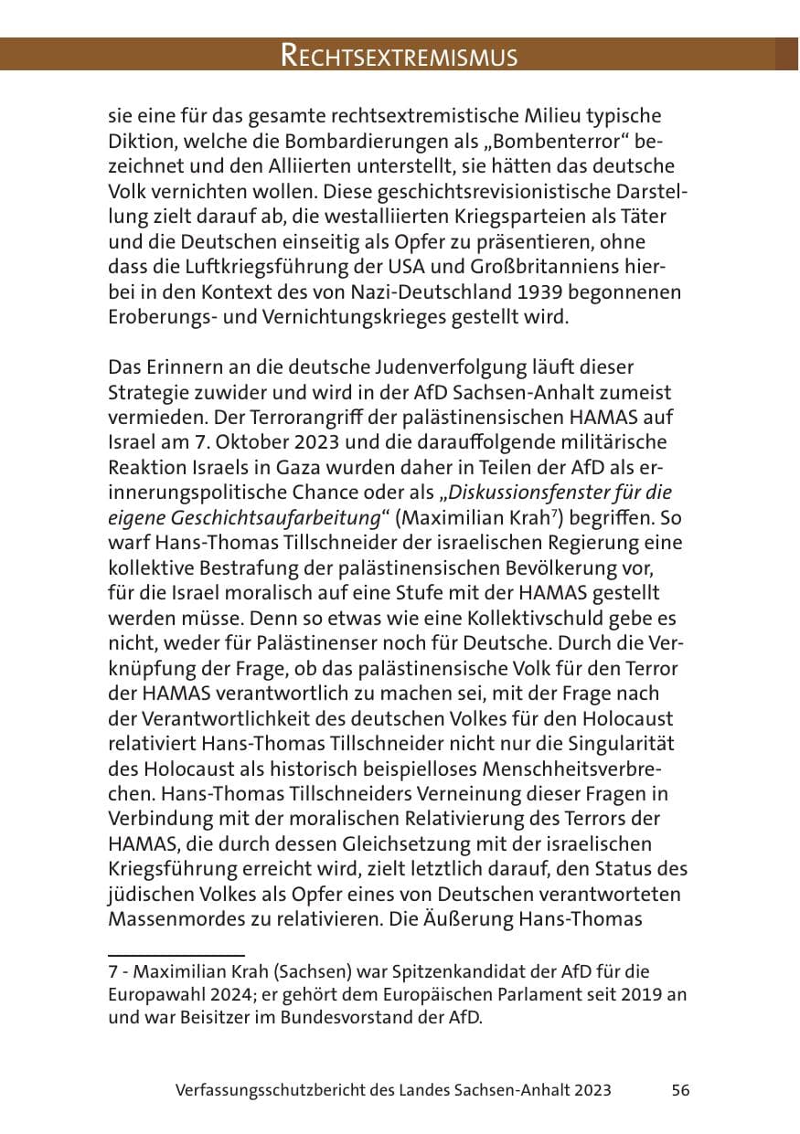 Seite 56 des Verfassungsschutzbericht 2023 Sachsen-Anhalt