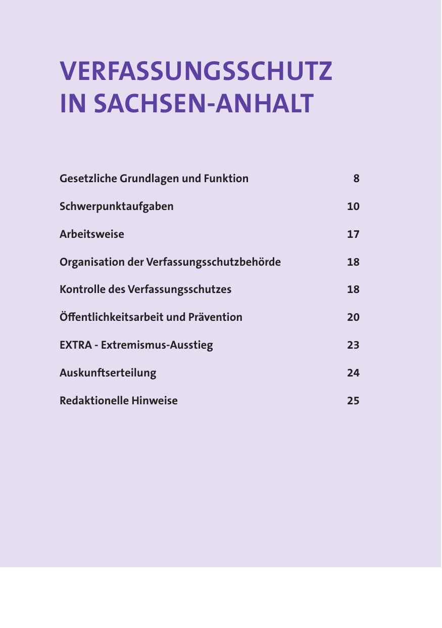 Seite 7 des Verfassungsschutzbericht 2023 Sachsen-Anhalt