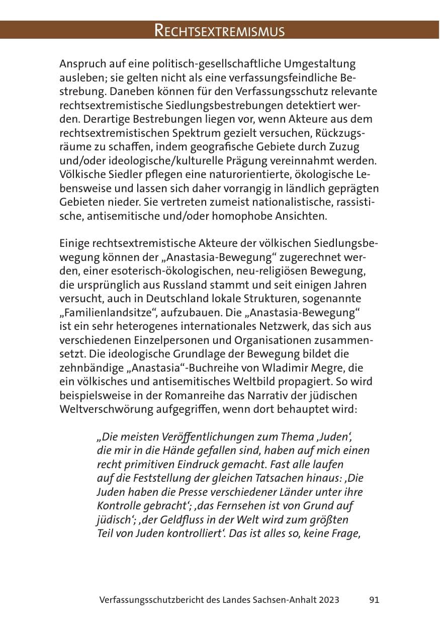 Seite 91 des Verfassungsschutzbericht 2023 Sachsen-Anhalt
