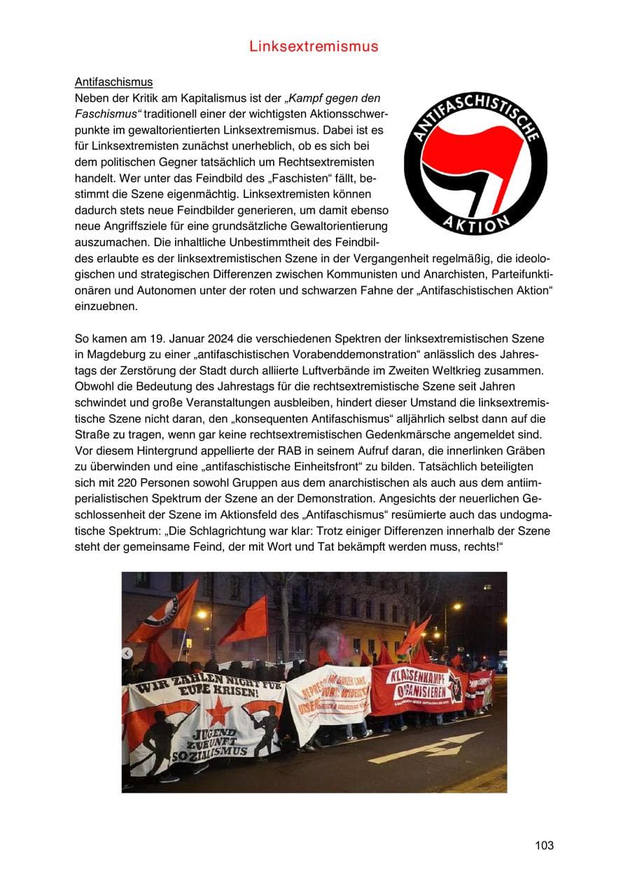 Seite 103 des Verfassungsschutzbericht 2024 Sachsen-Anhalt
