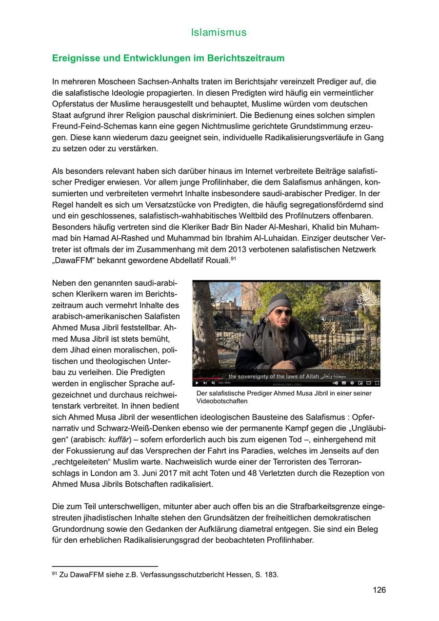 Seite 126 des Verfassungsschutzbericht 2024 Sachsen-Anhalt
