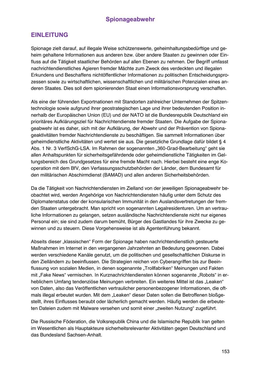 Seite 153 des Verfassungsschutzbericht 2024 Sachsen-Anhalt