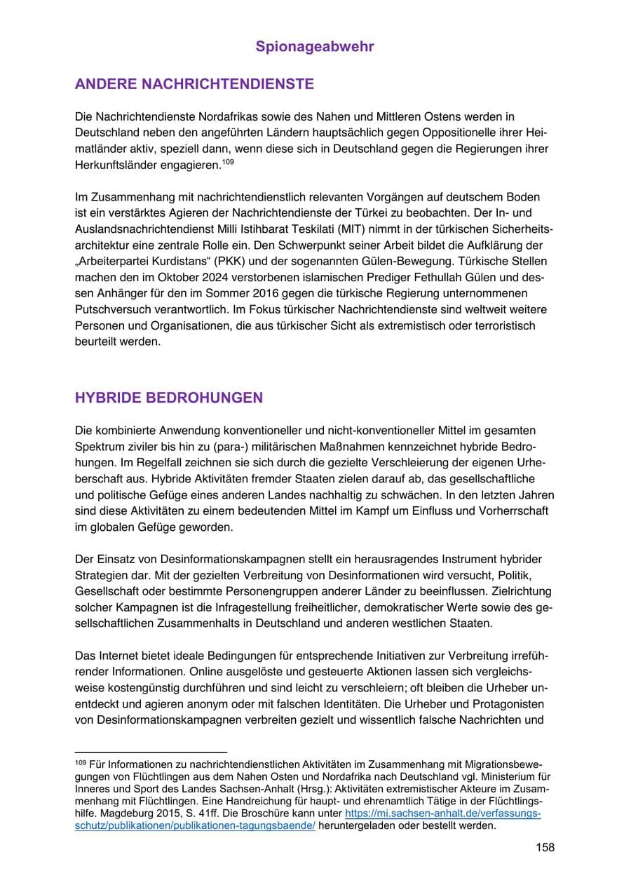 Seite 158 des Verfassungsschutzbericht 2024 Sachsen-Anhalt