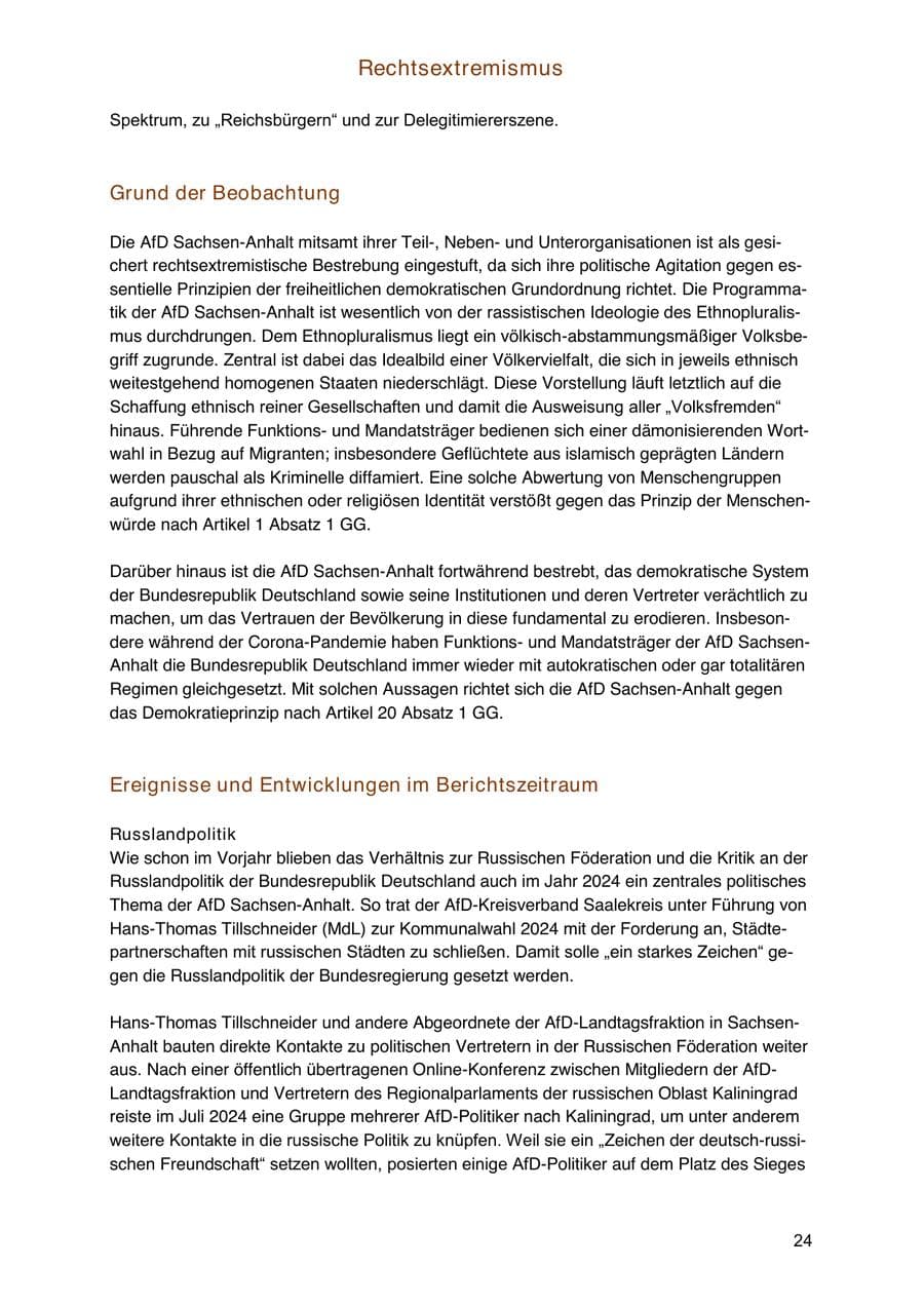 Seite 24 des Verfassungsschutzbericht 2024 Sachsen-Anhalt