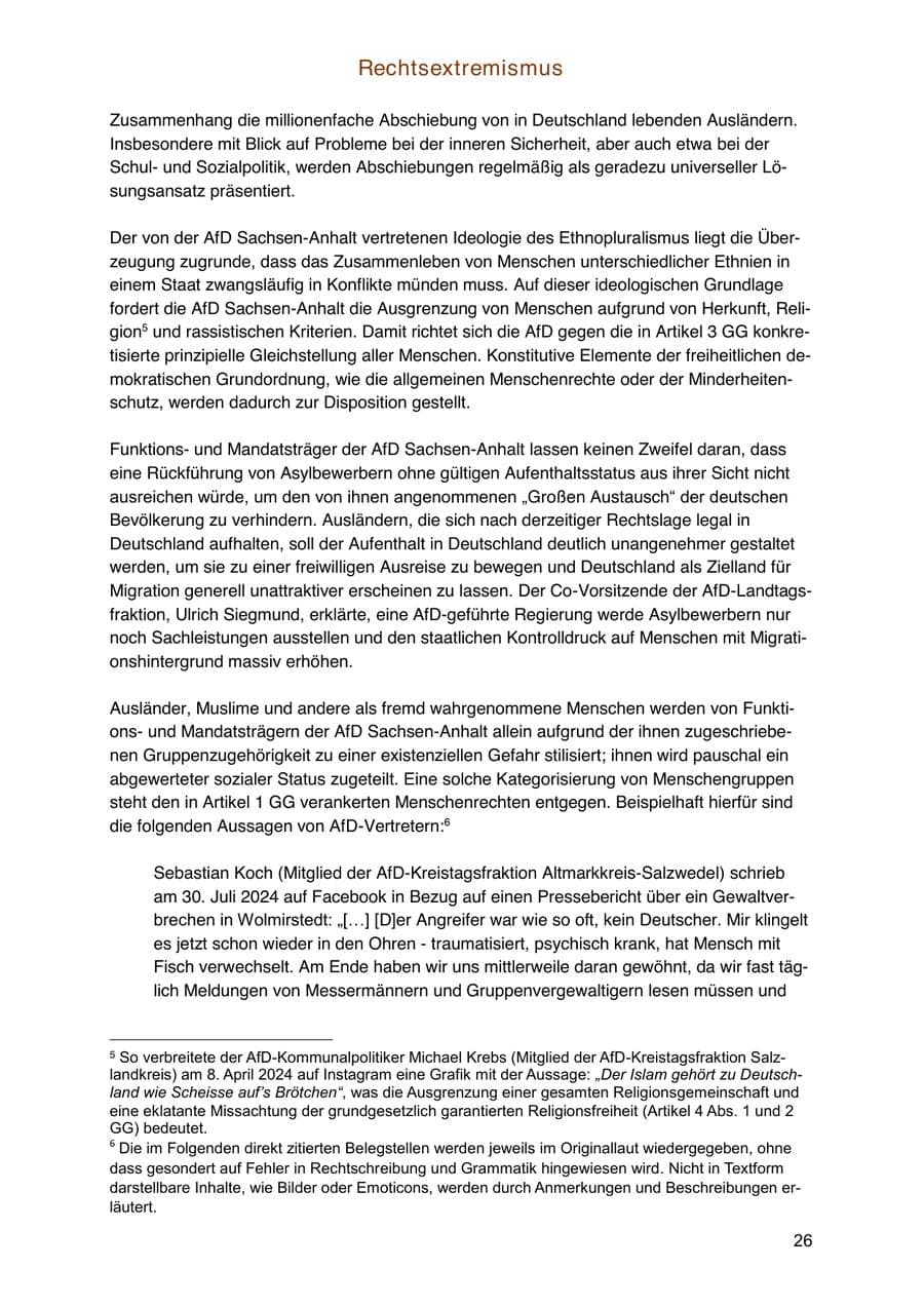 Seite 26 des Verfassungsschutzbericht 2024 Sachsen-Anhalt