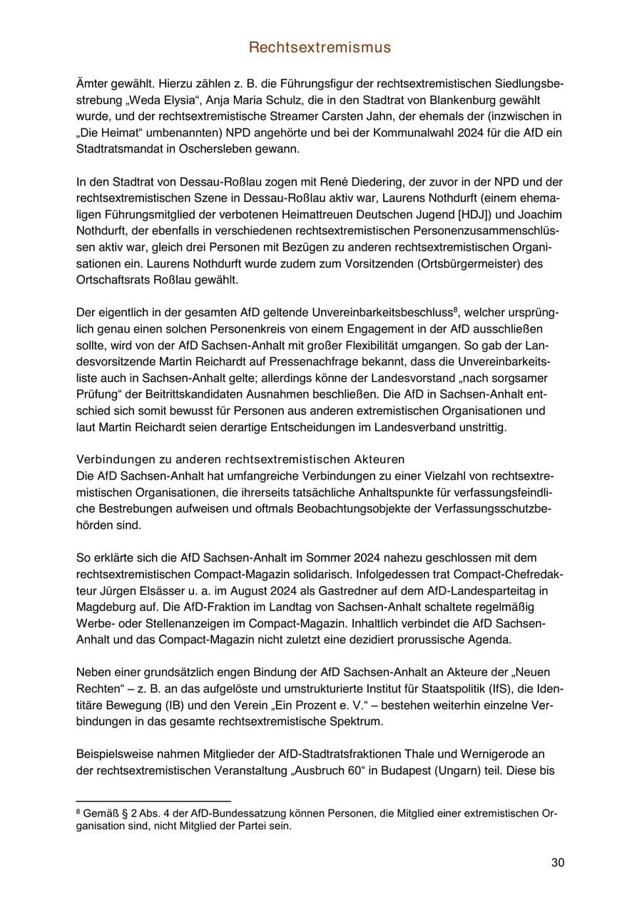 Seite 30 des Verfassungsschutzbericht 2024 Sachsen-Anhalt