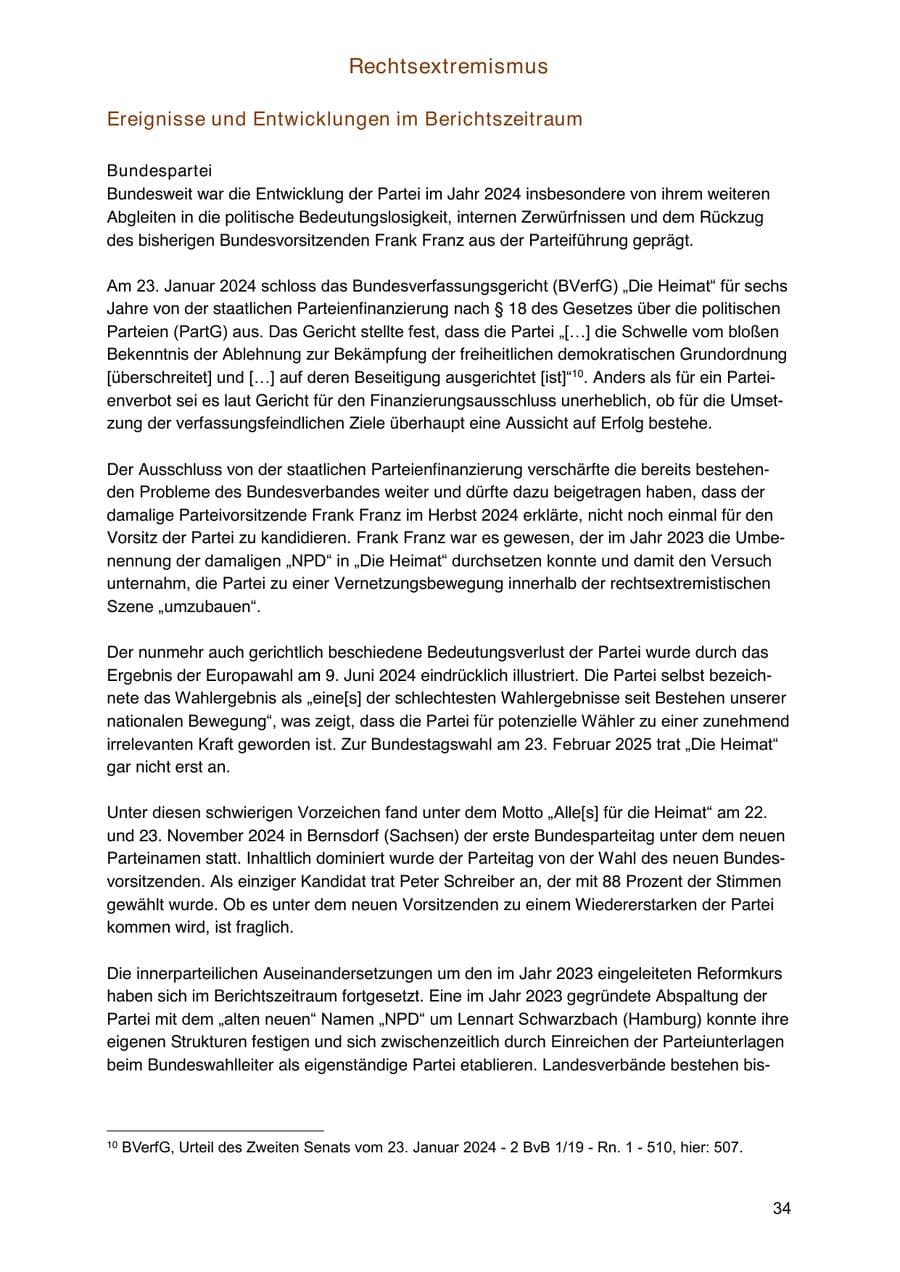 Seite 34 des Verfassungsschutzbericht 2024 Sachsen-Anhalt