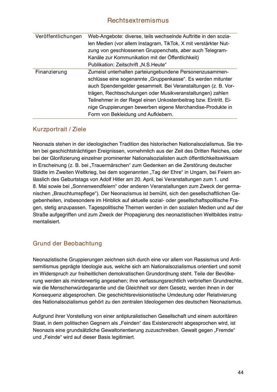 Seite 44 des Verfassungsschutzbericht 2024 Sachsen-Anhalt