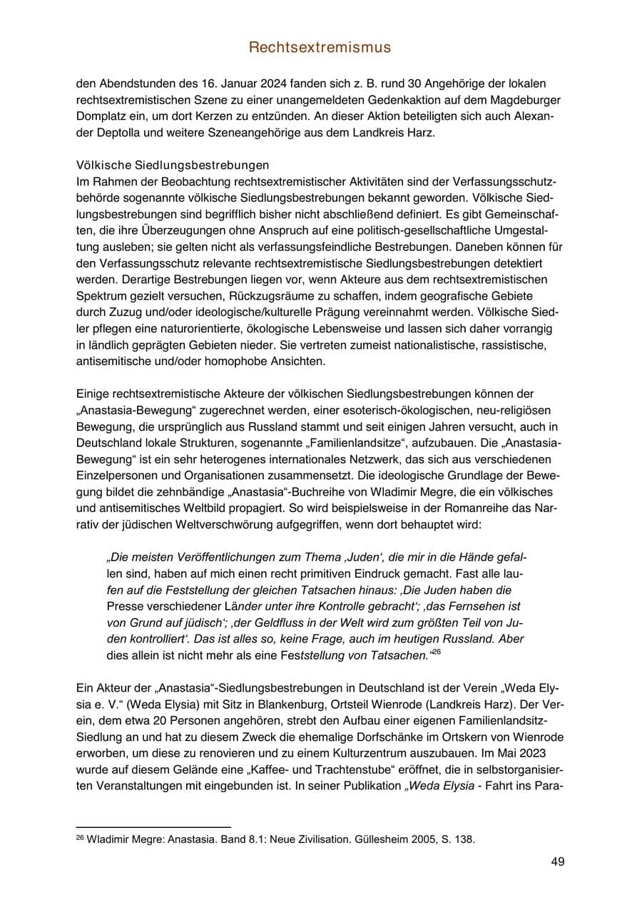 Seite 49 des Verfassungsschutzbericht 2024 Sachsen-Anhalt