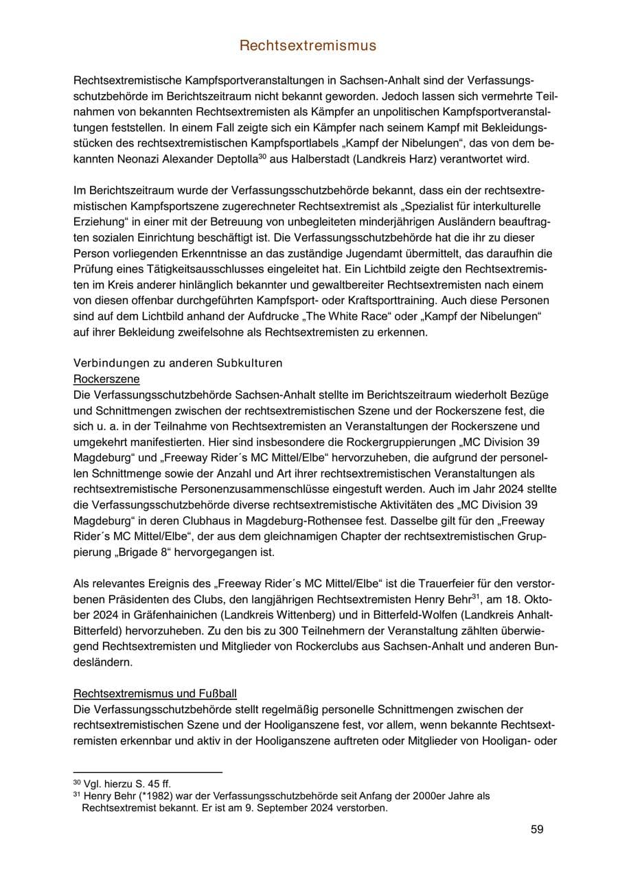 Seite 59 des Verfassungsschutzbericht 2024 Sachsen-Anhalt