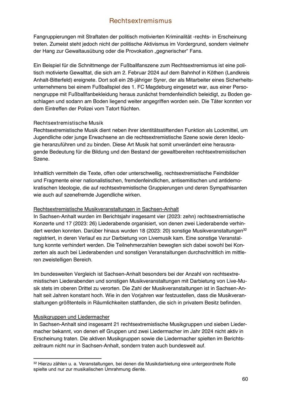 Seite 60 des Verfassungsschutzbericht 2024 Sachsen-Anhalt