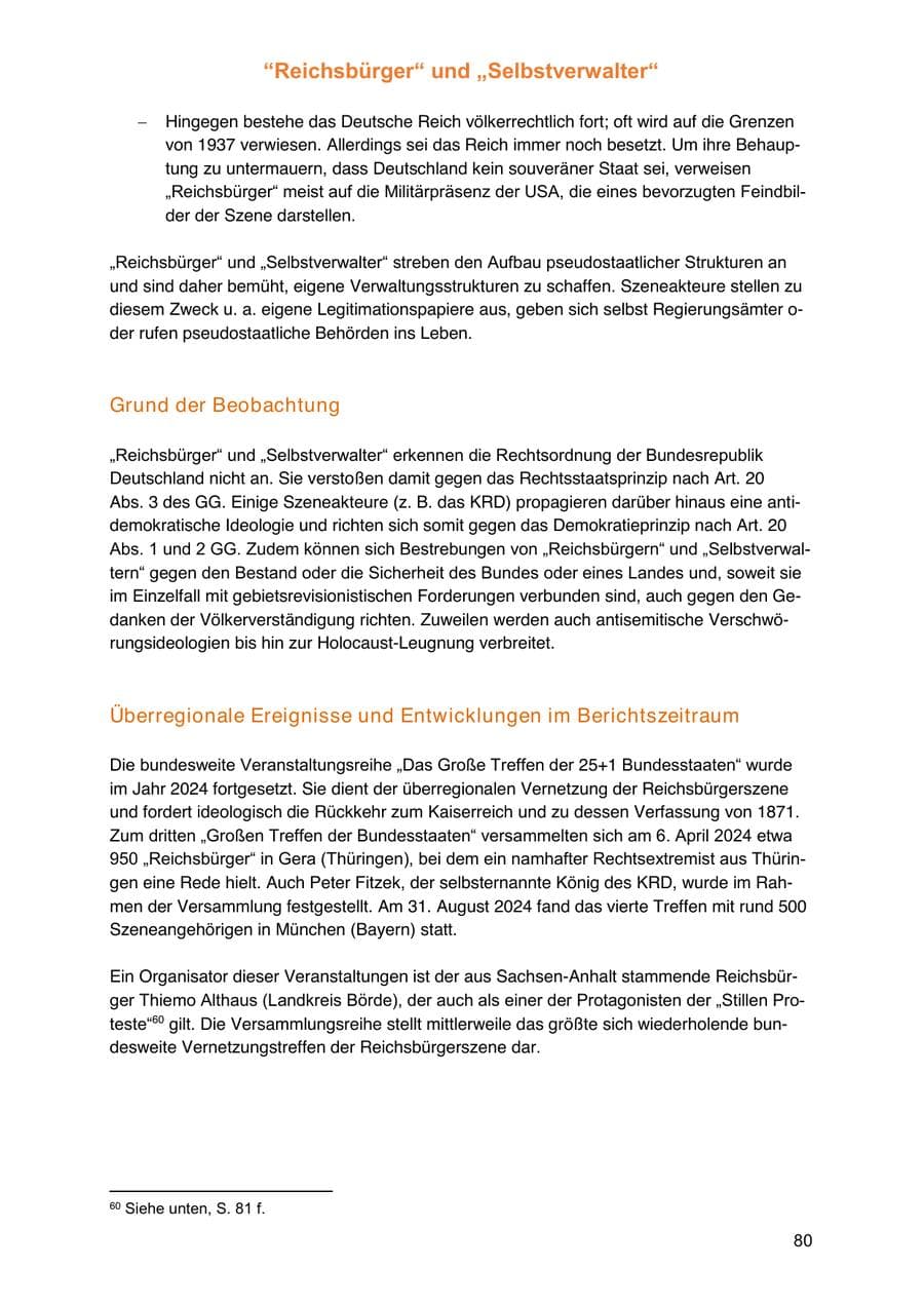 Seite 80 des Verfassungsschutzbericht 2024 Sachsen-Anhalt