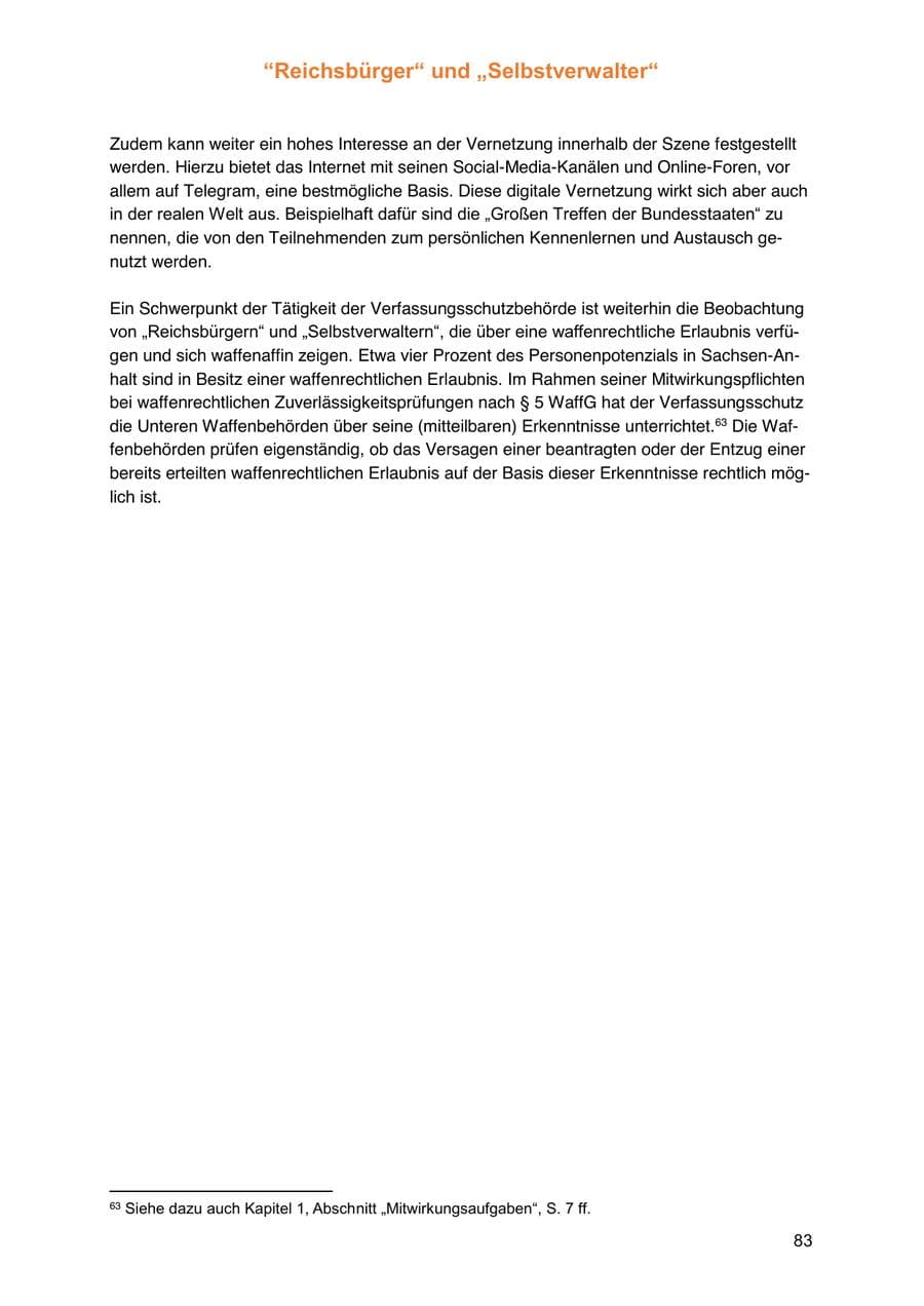 Seite 83 des Verfassungsschutzbericht 2024 Sachsen-Anhalt