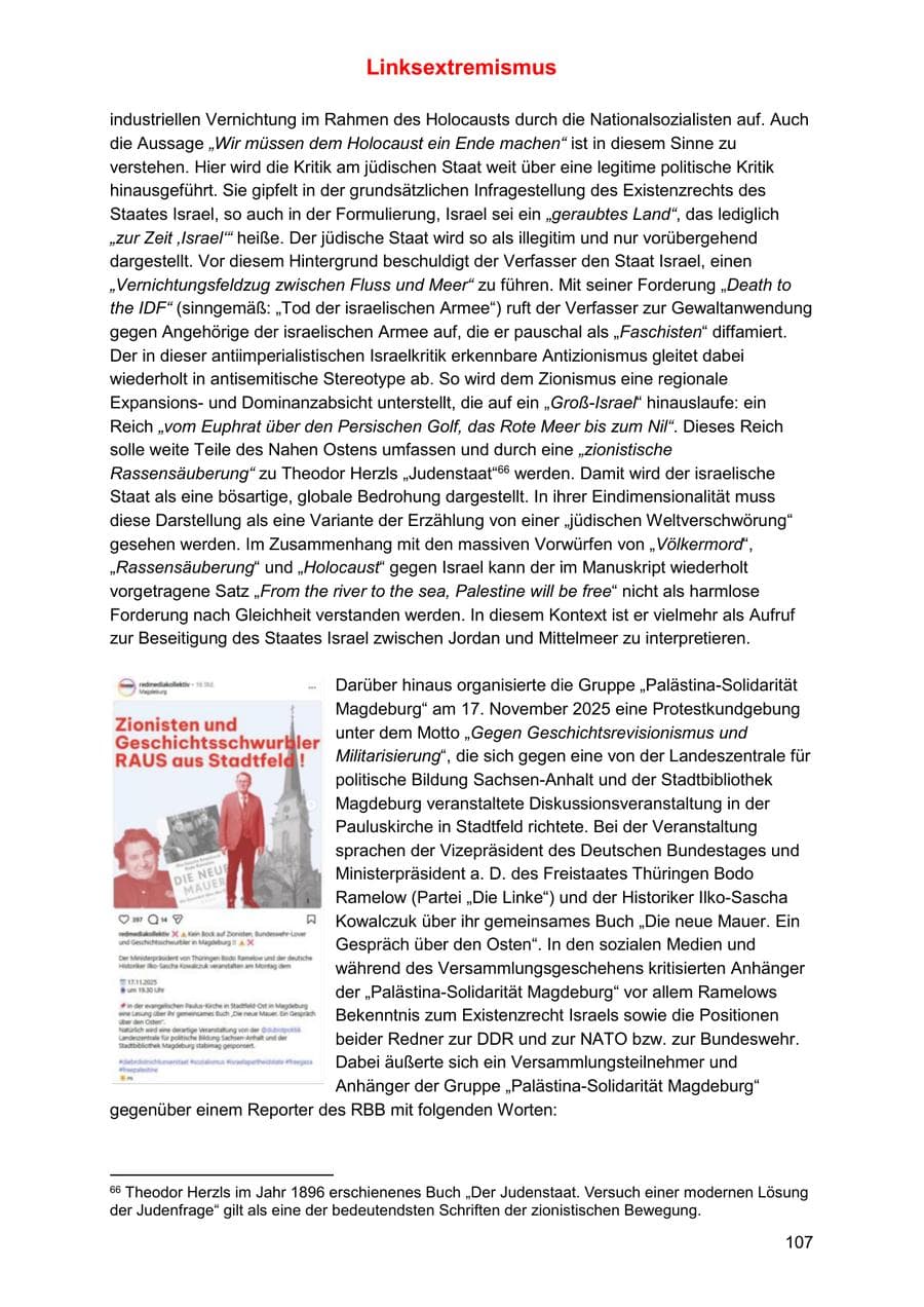 Seite 107 des Verfassungsschutzbericht 2025 Sachsen-Anhalt