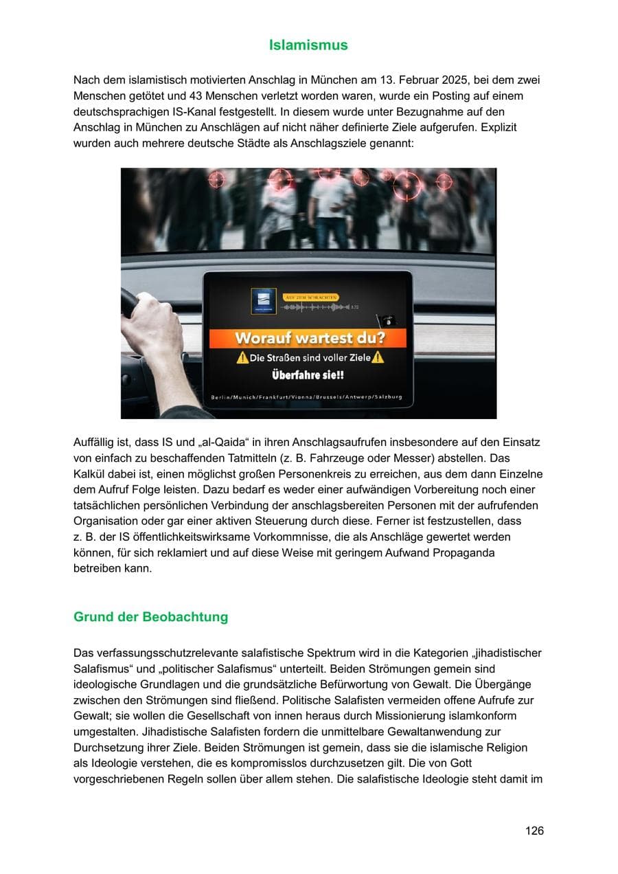 Seite 126 des Verfassungsschutzbericht 2025 Sachsen-Anhalt