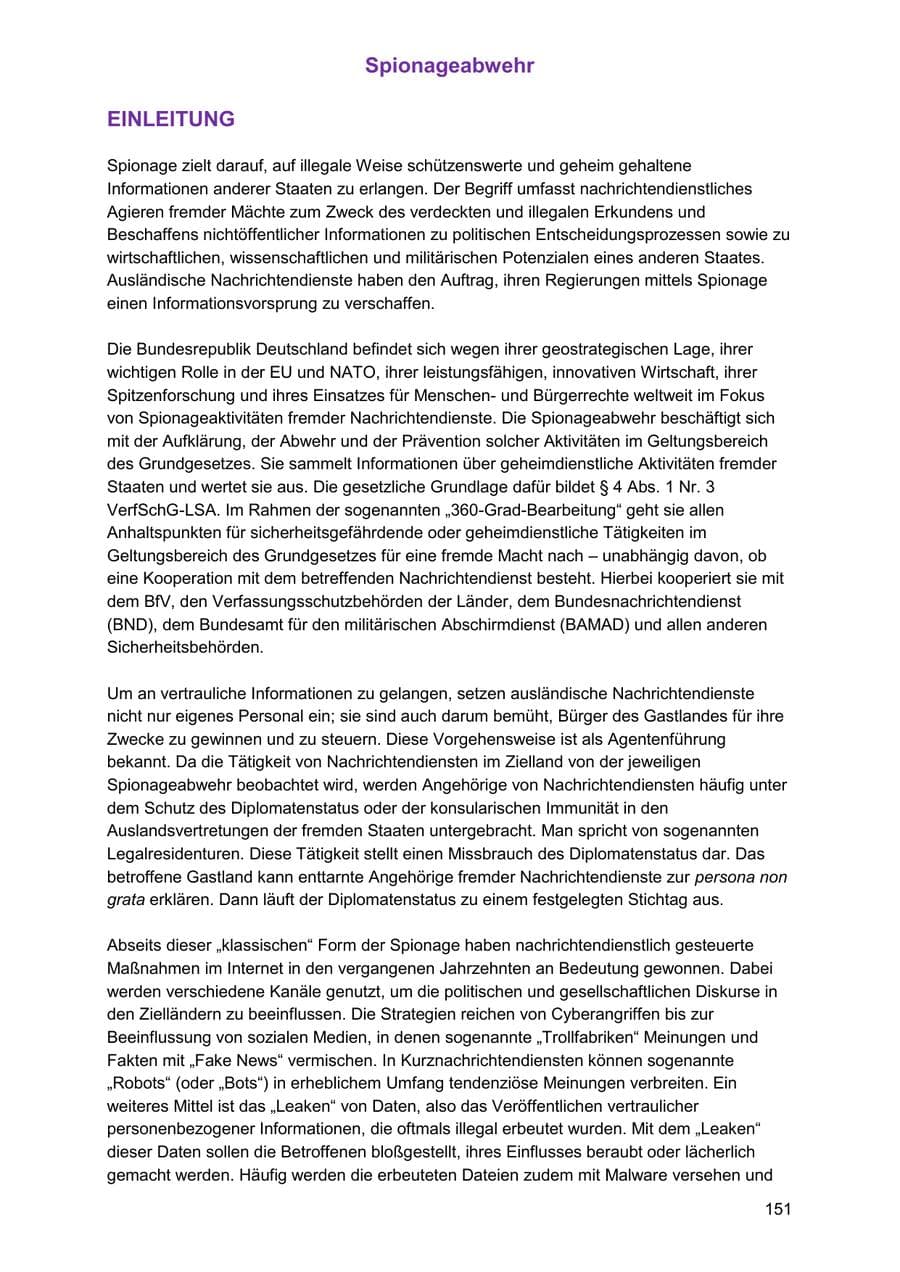 Seite 151 des Verfassungsschutzbericht 2025 Sachsen-Anhalt