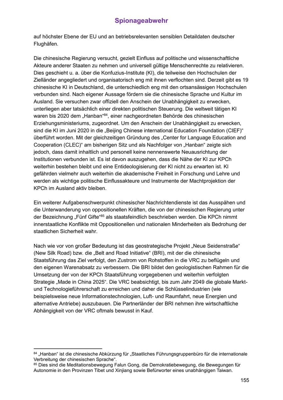 Seite 155 des Verfassungsschutzbericht 2025 Sachsen-Anhalt