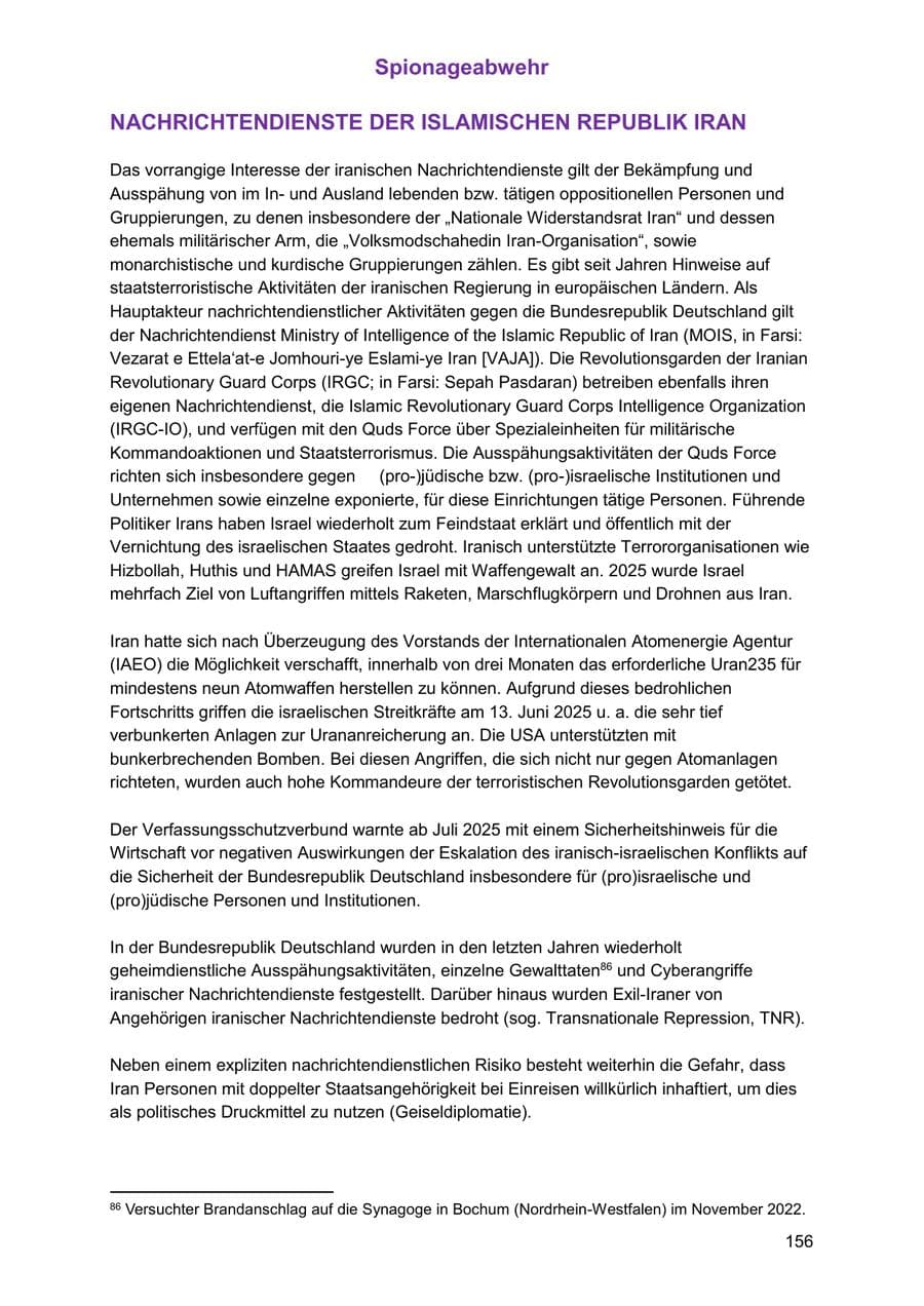 Seite 156 des Verfassungsschutzbericht 2025 Sachsen-Anhalt