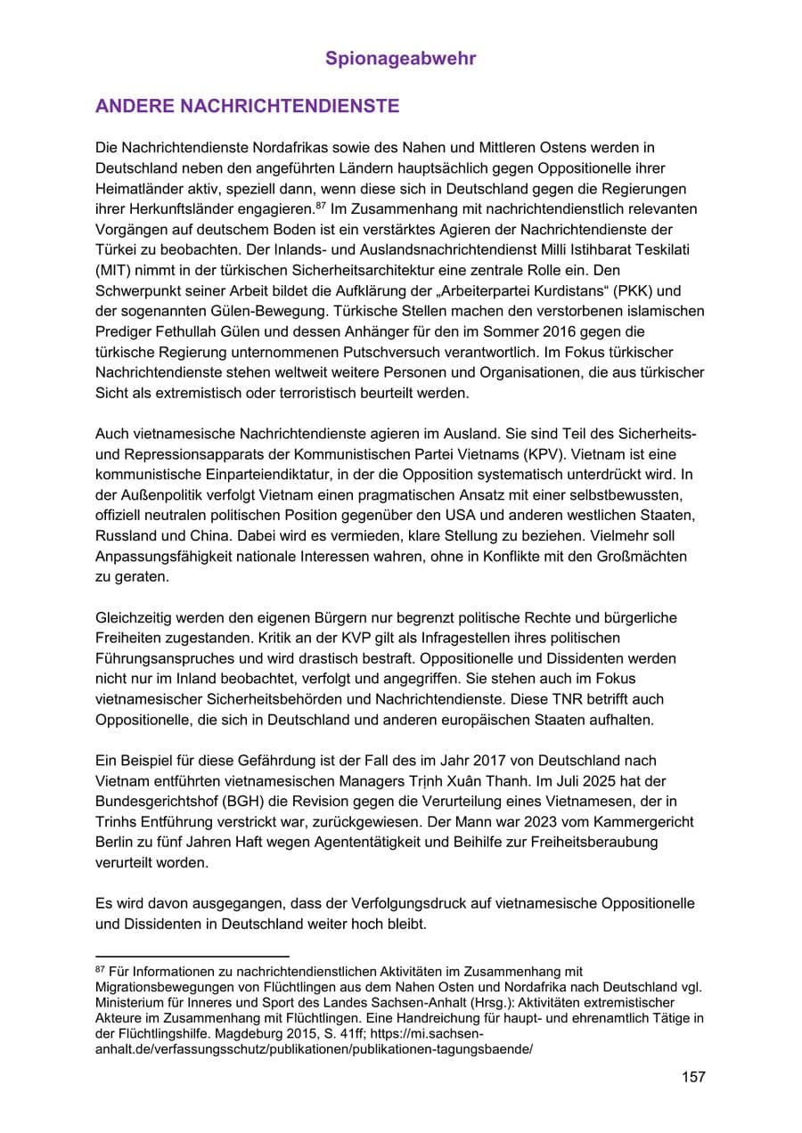 Seite 157 des Verfassungsschutzbericht 2025 Sachsen-Anhalt