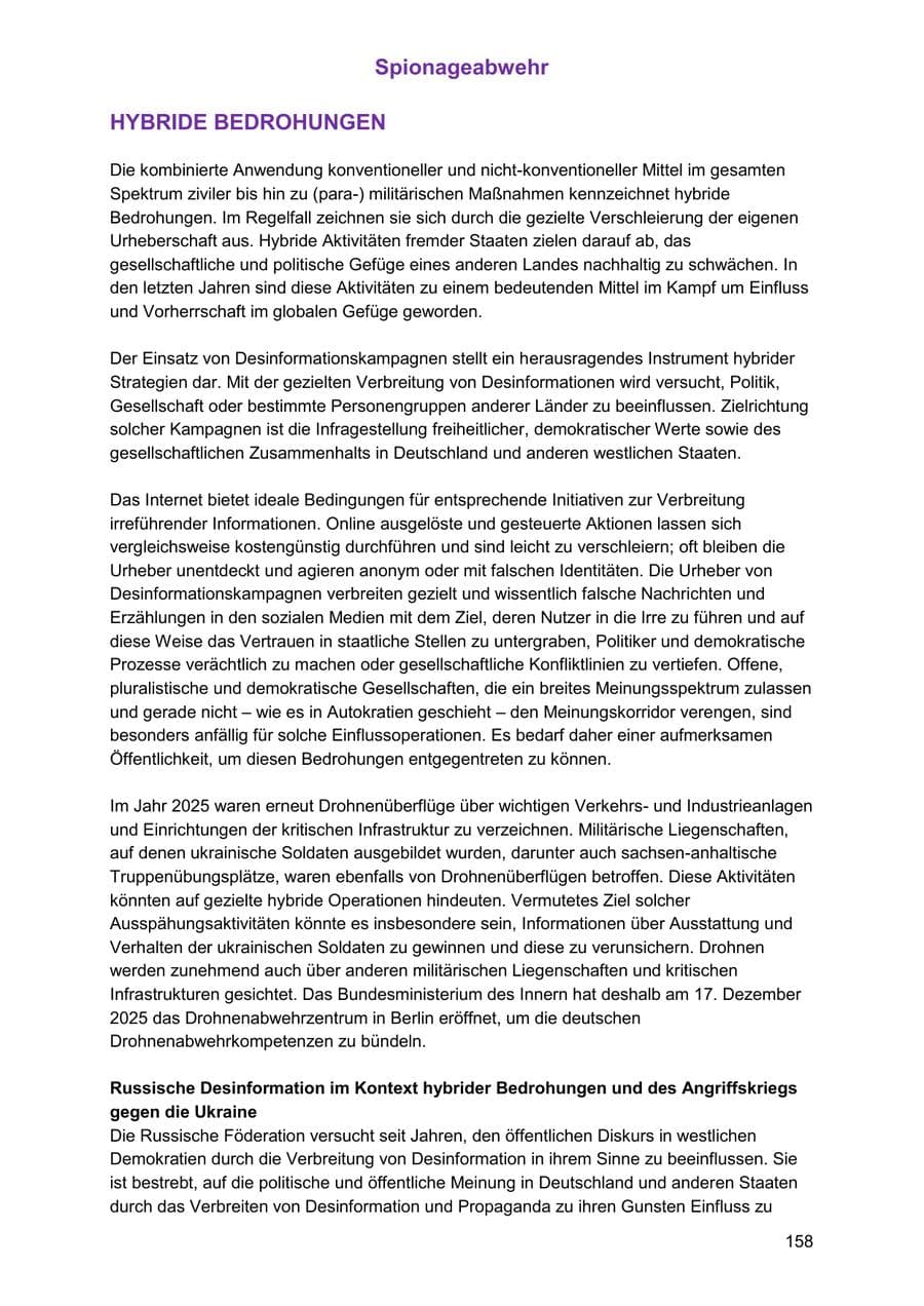 Seite 158 des Verfassungsschutzbericht 2025 Sachsen-Anhalt