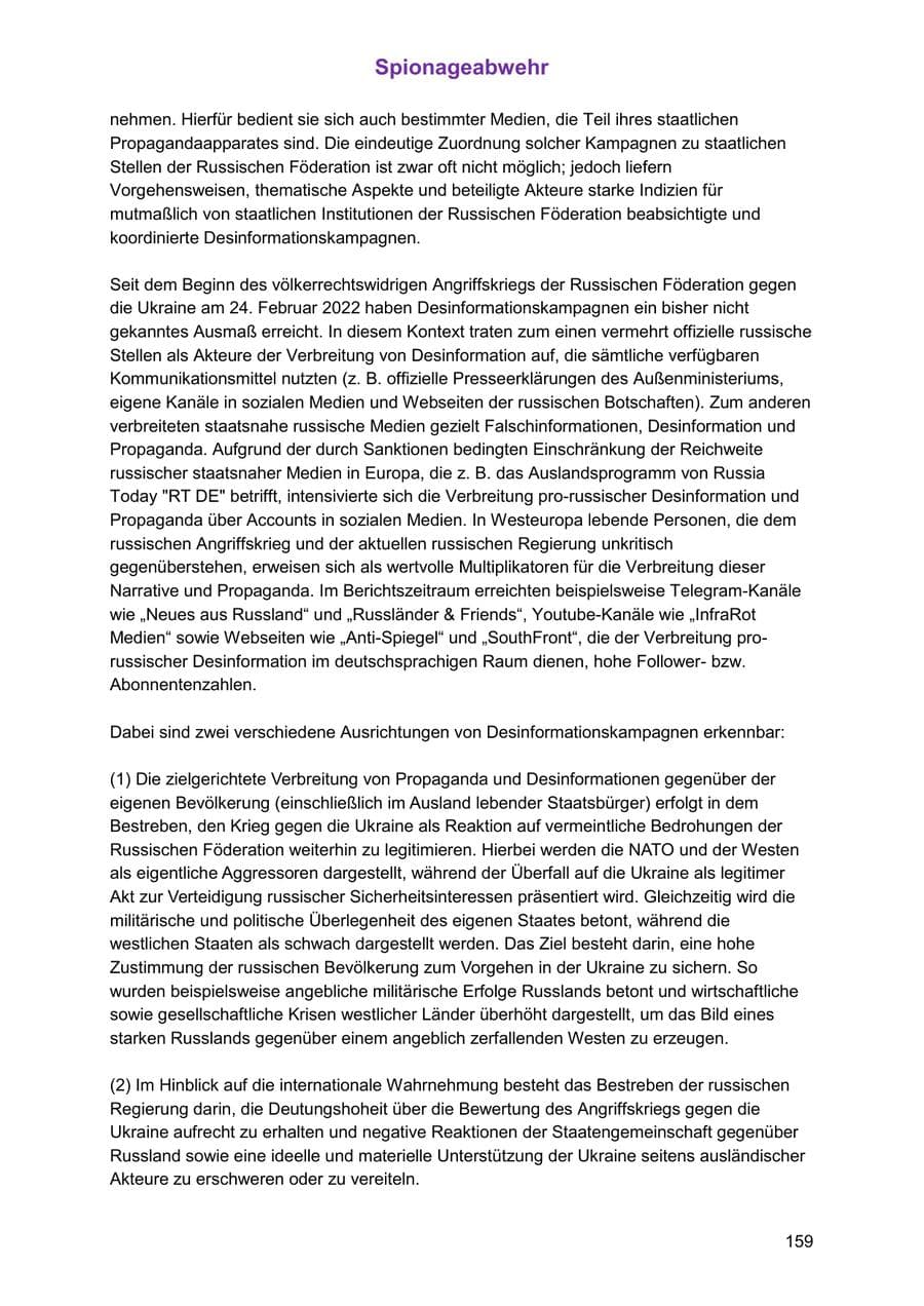Seite 159 des Verfassungsschutzbericht 2025 Sachsen-Anhalt