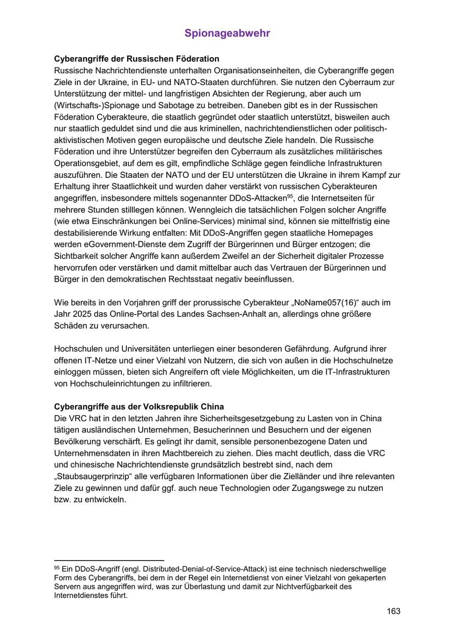 Seite 163 des Verfassungsschutzbericht 2025 Sachsen-Anhalt