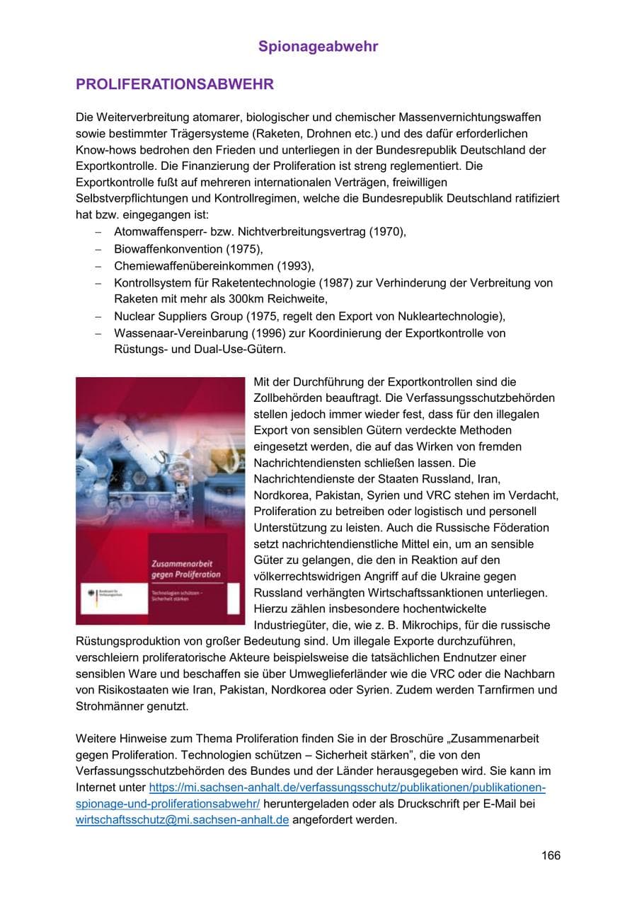 Seite 166 des Verfassungsschutzbericht 2025 Sachsen-Anhalt