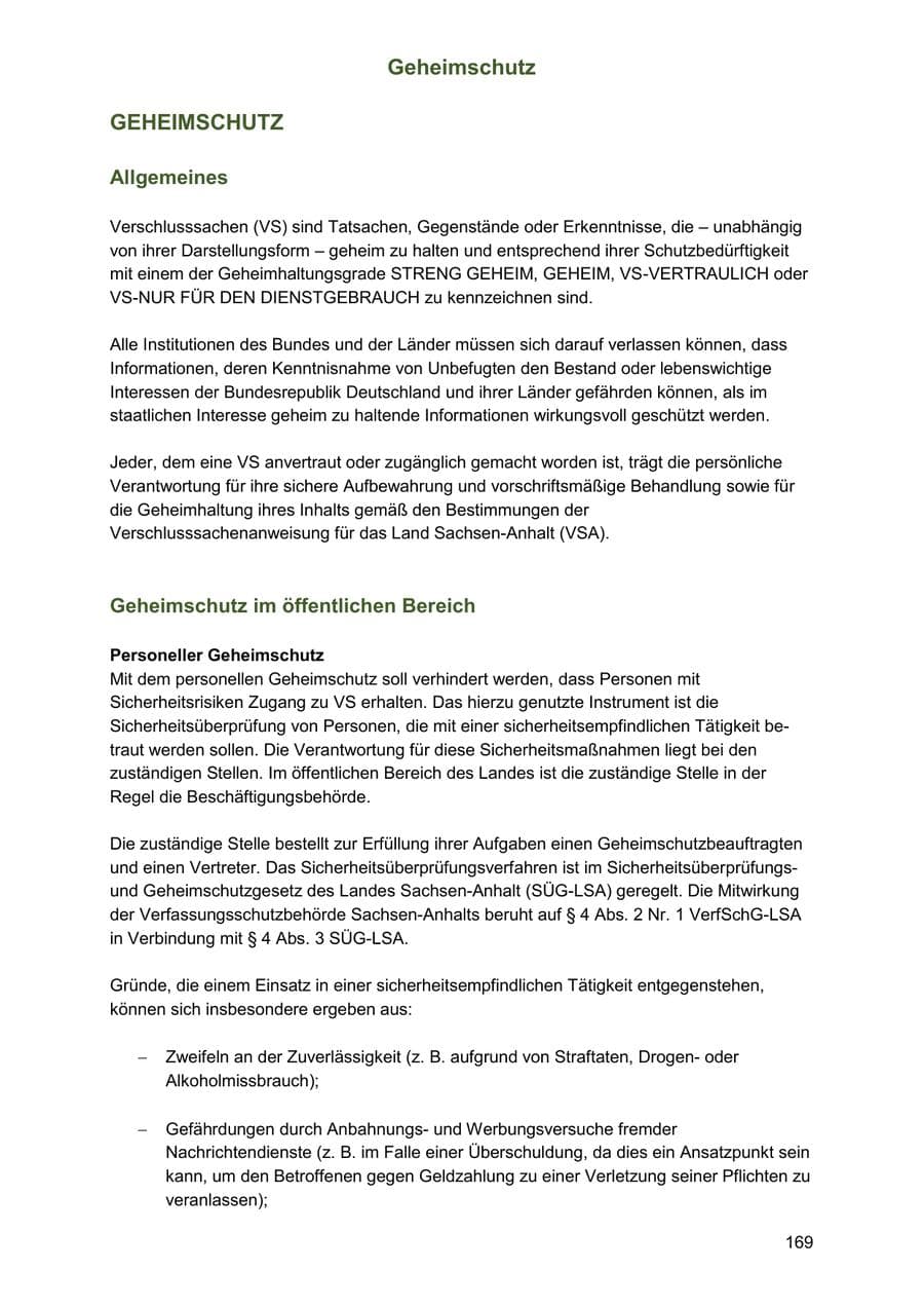 Seite 169 des Verfassungsschutzbericht 2025 Sachsen-Anhalt
