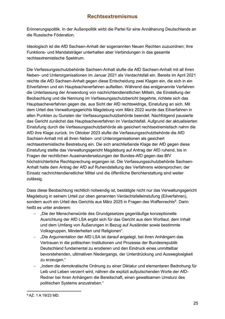 Seite 25 des Verfassungsschutzbericht 2025 Sachsen-Anhalt