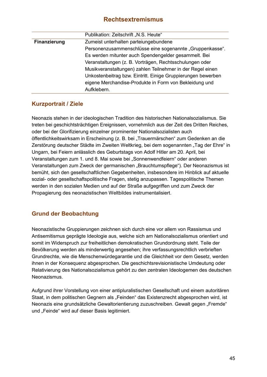 Seite 45 des Verfassungsschutzbericht 2025 Sachsen-Anhalt