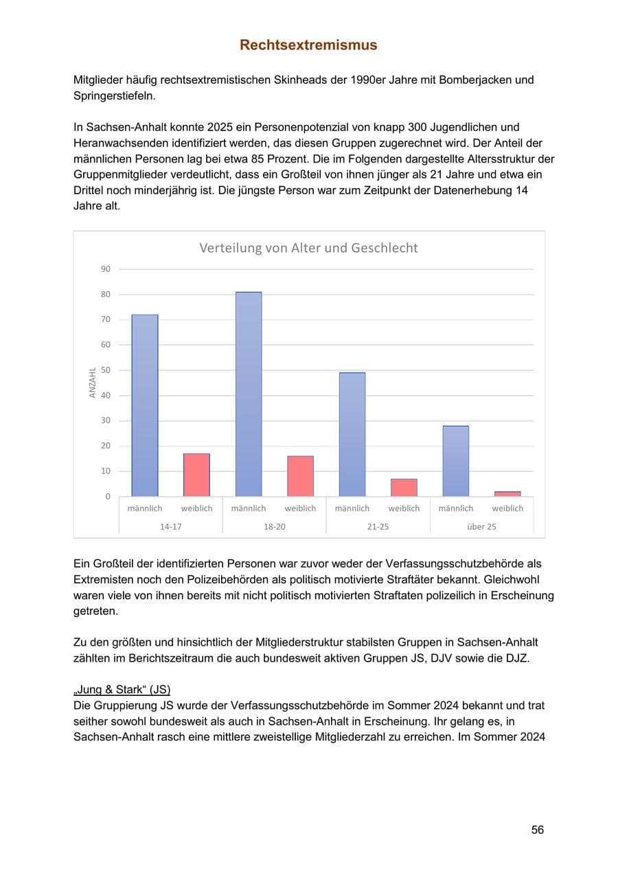 Seite 56 des Verfassungsschutzbericht 2025 Sachsen-Anhalt