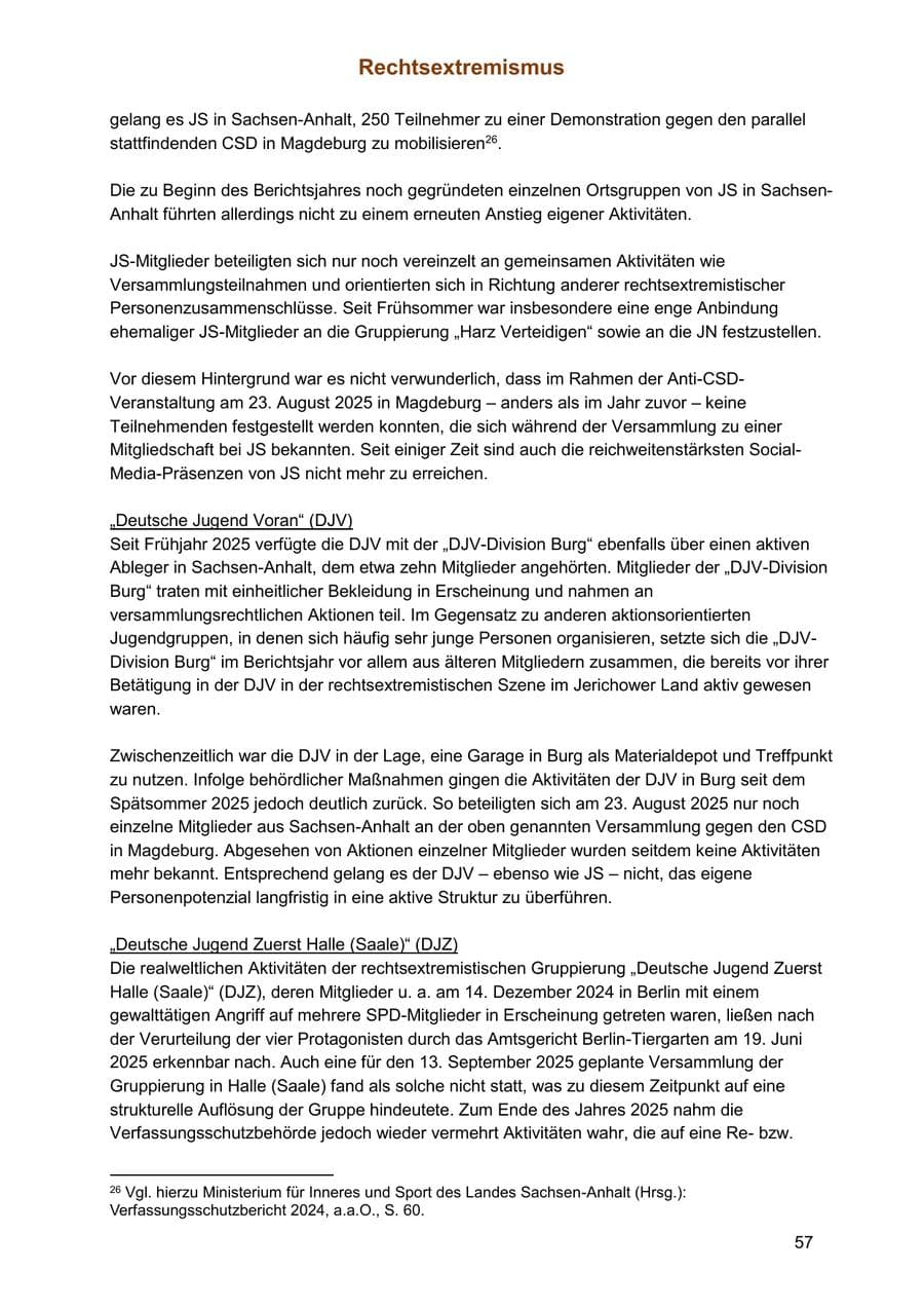 Seite 57 des Verfassungsschutzbericht 2025 Sachsen-Anhalt