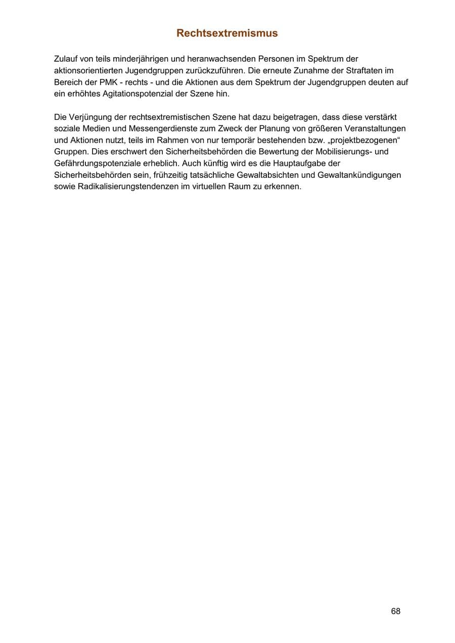Seite 68 des Verfassungsschutzbericht 2025 Sachsen-Anhalt
