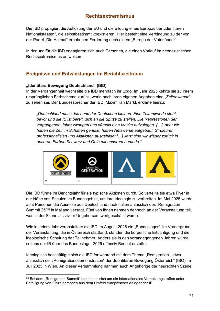 Seite 71 des Verfassungsschutzbericht 2025 Sachsen-Anhalt