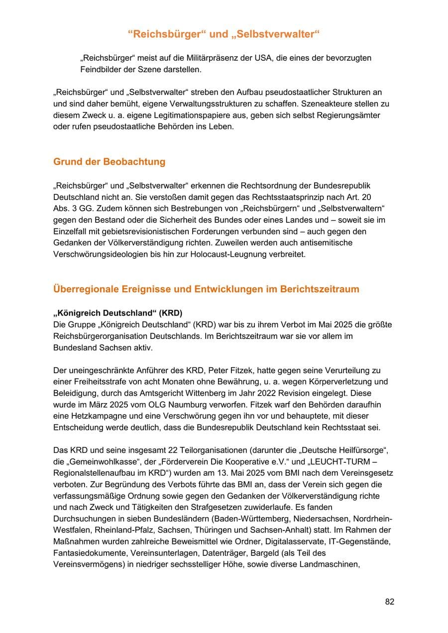 Seite 82 des Verfassungsschutzbericht 2025 Sachsen-Anhalt